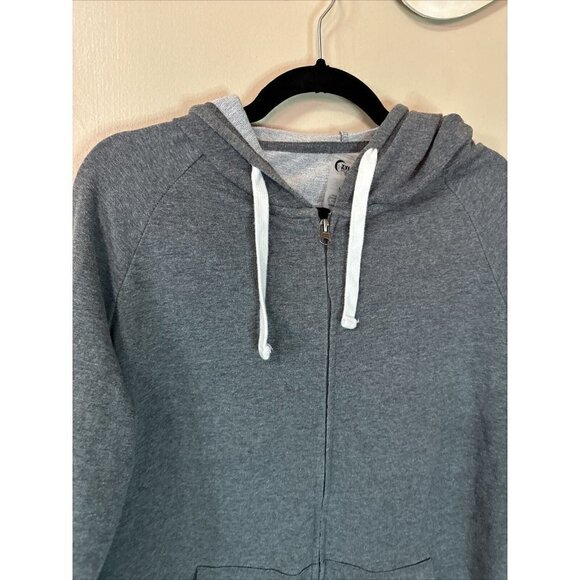 ZYIA Active Full Zip Hoodie Gray Sweatshirt Jacket L P8. - Picture 2 of 8